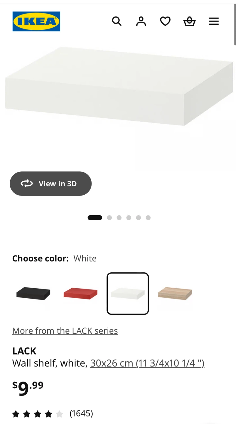 IKEA LACK Wall Shelf - White