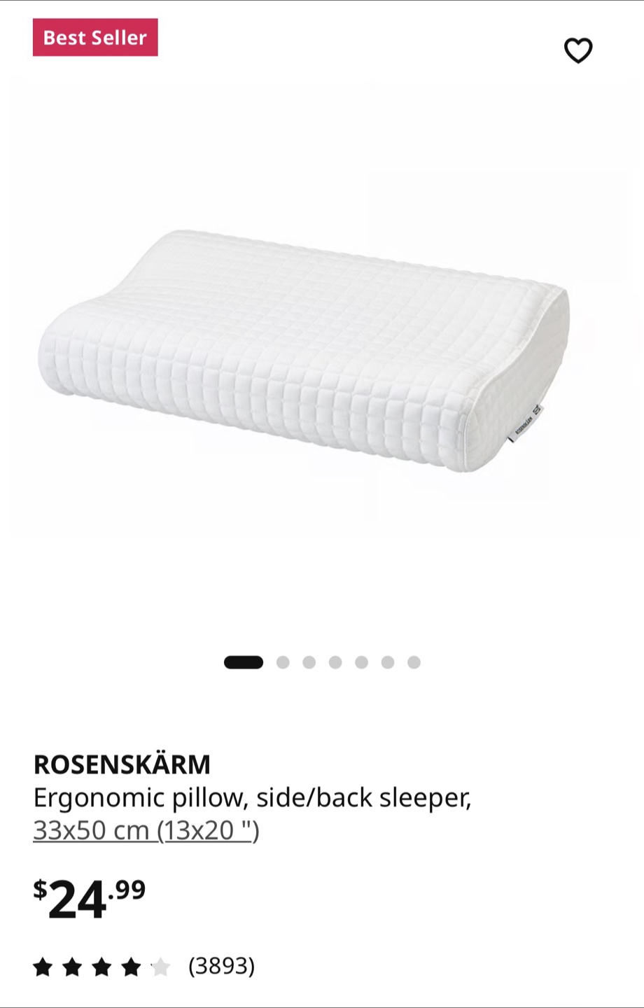 Ergonomic pillows (2) - IKEA Rosenskarm
