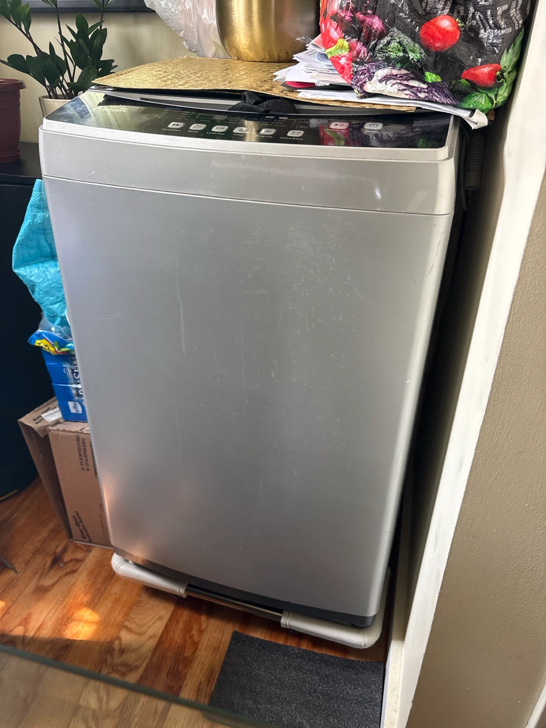Silver Top Load Washing Machine