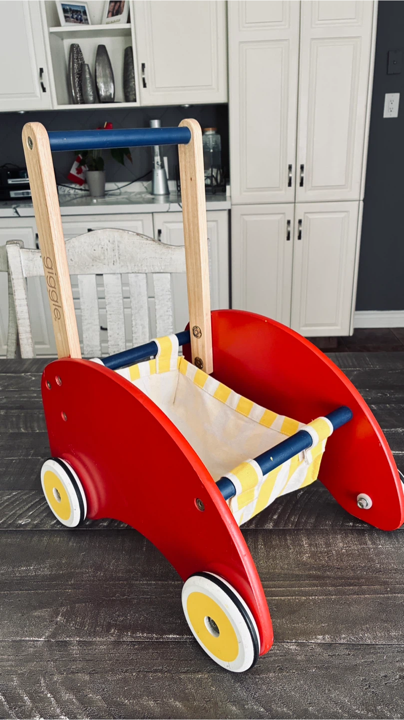 “Giggle” wooden toddler walker
