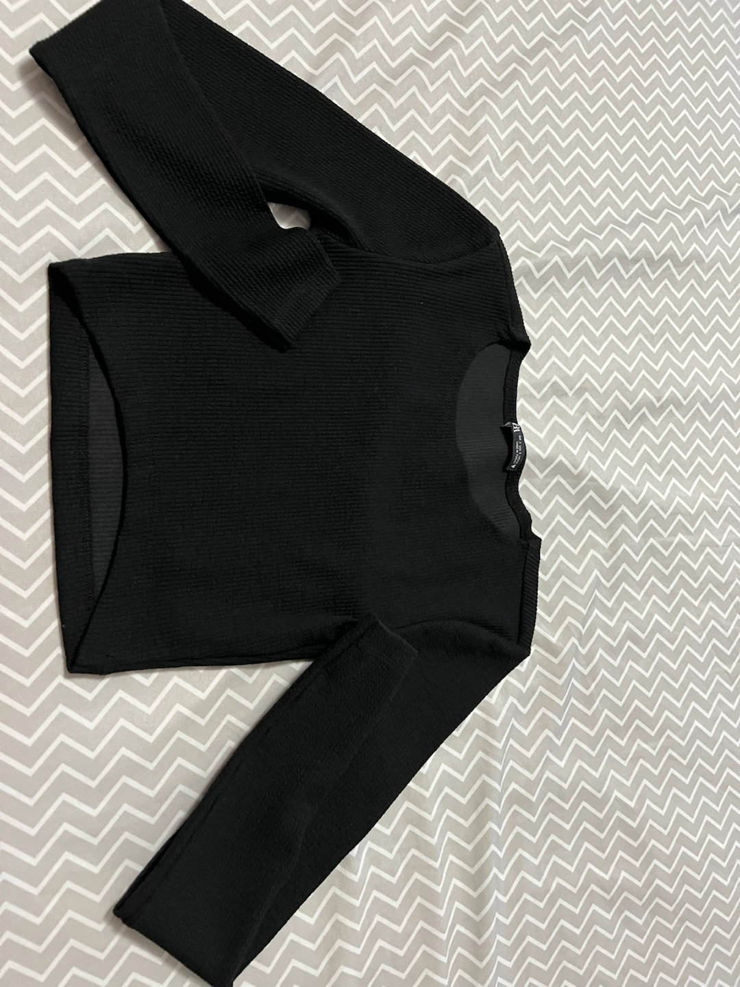 Zara White Textured Crop Top - photo 2