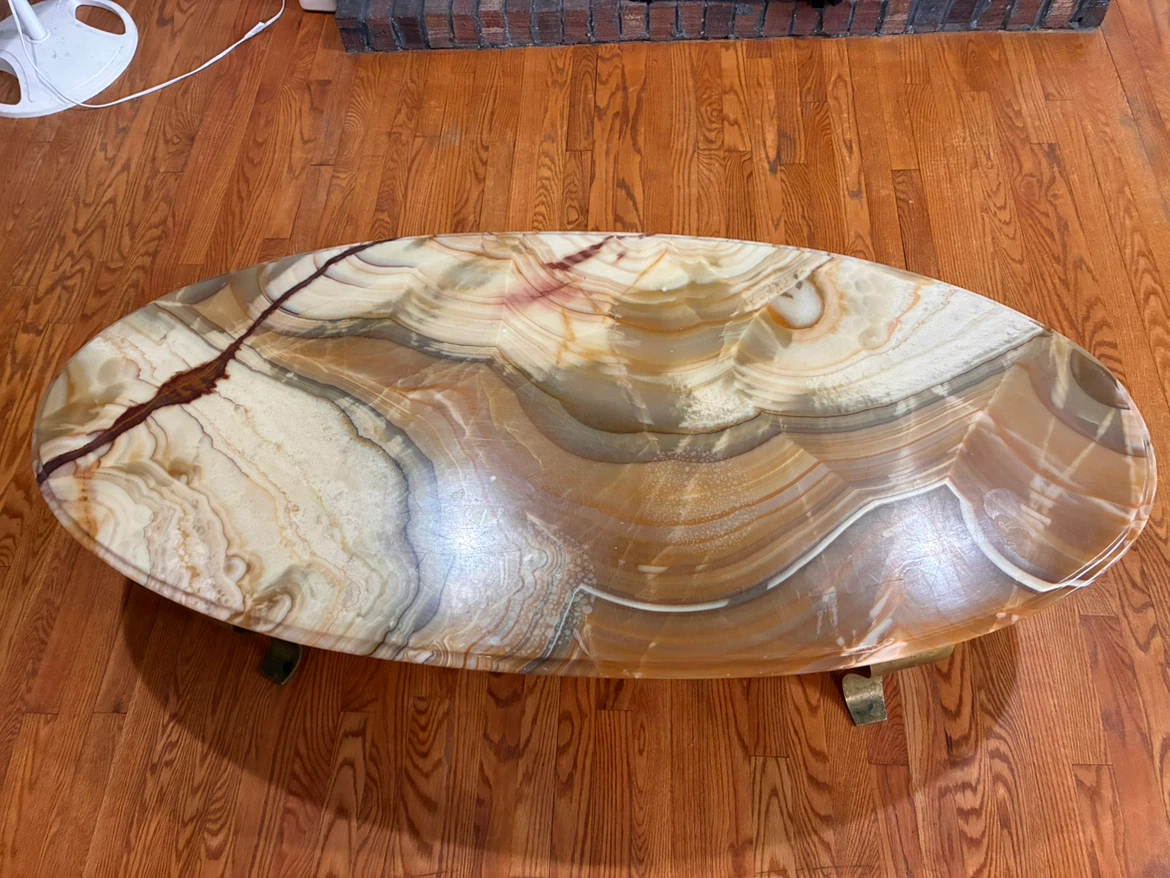 Oval Marble Coffee Table