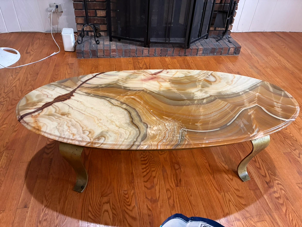 Oval Marble Coffee Table - photo 2