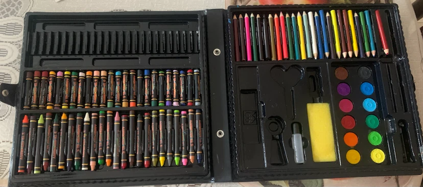 Art Supply Kit - Crayons, Pencils, and Watercolours