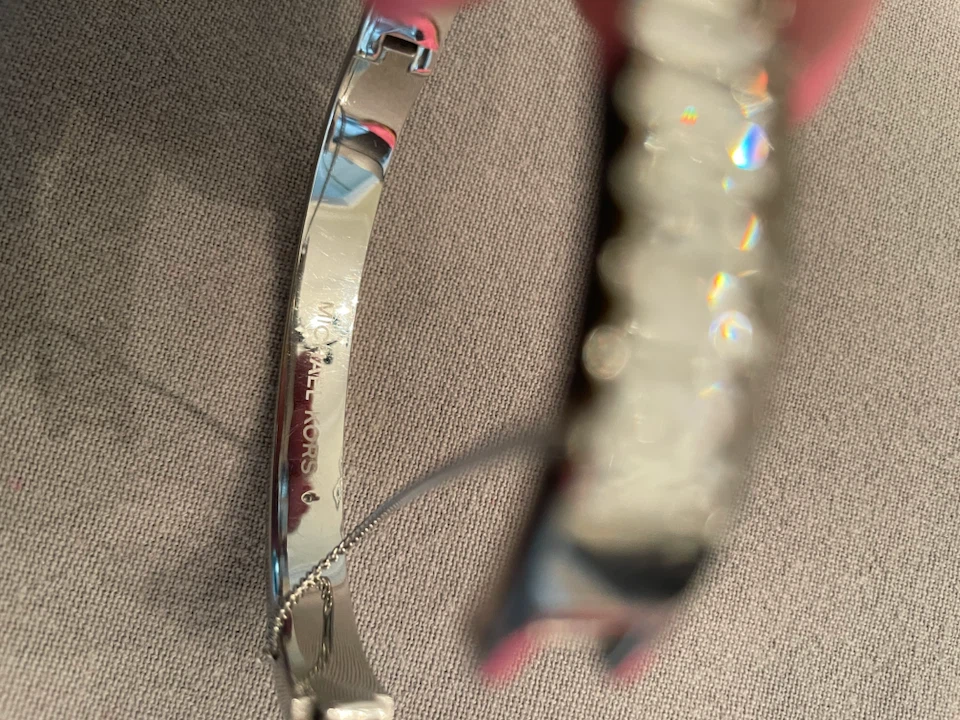 Silver-Tone Bracelet with Baguette Crystals - photo 4