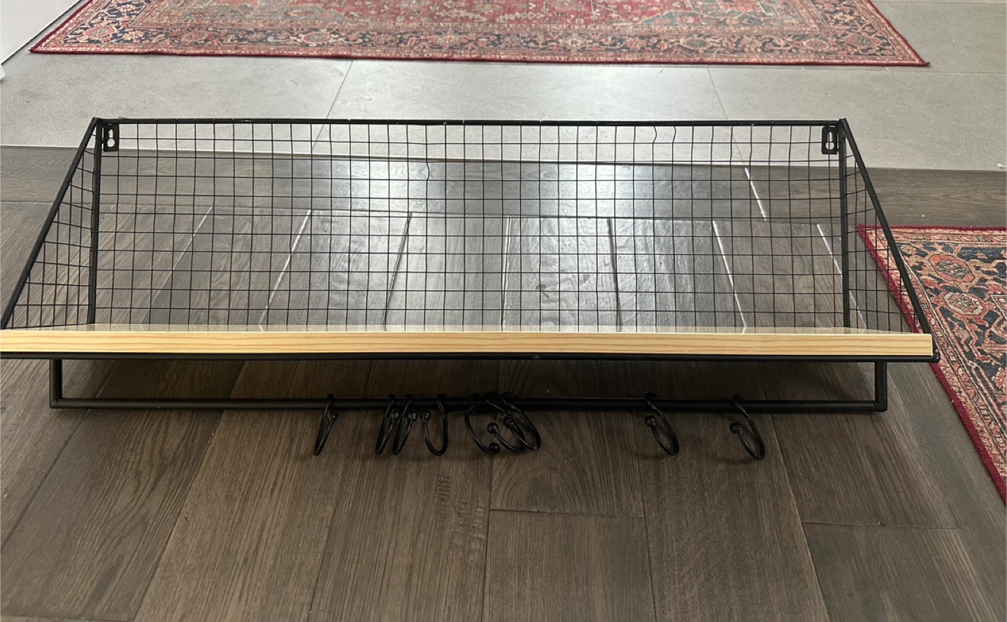 Wall Shelf with Hooks - photo 2
