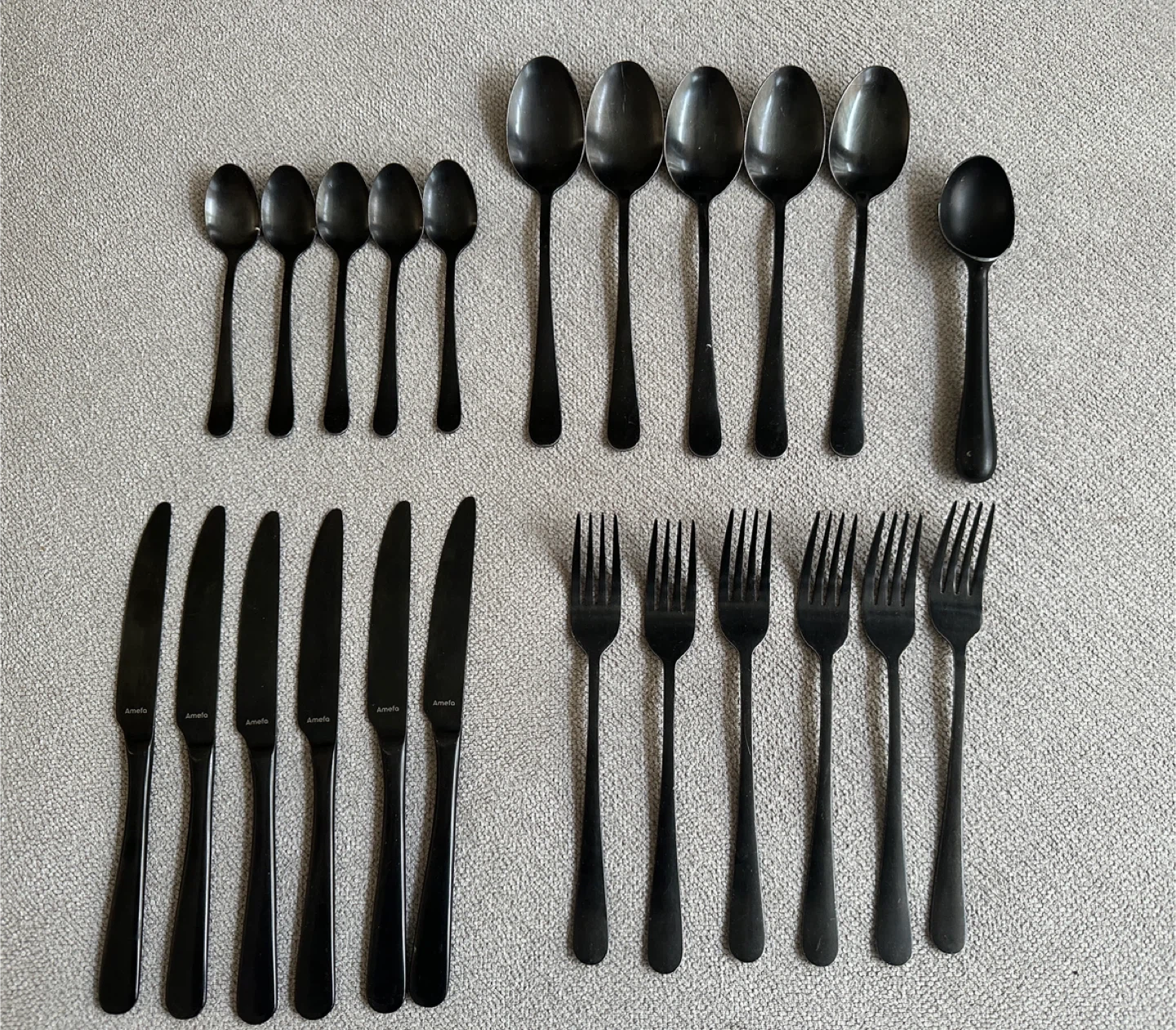 Amefa Black Cutlery Set