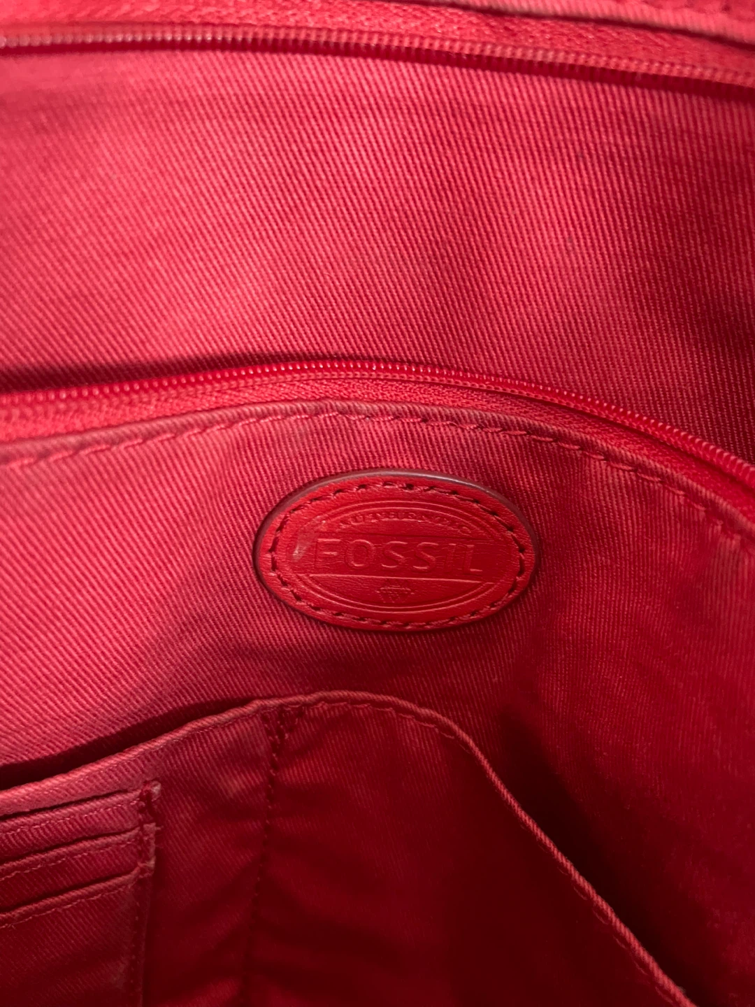 Fossil Red Leather Bag - photo 4