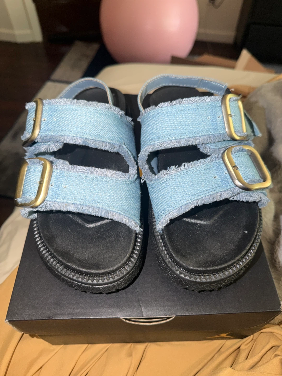 Blue Denim Sandals Size 36 - photo 2