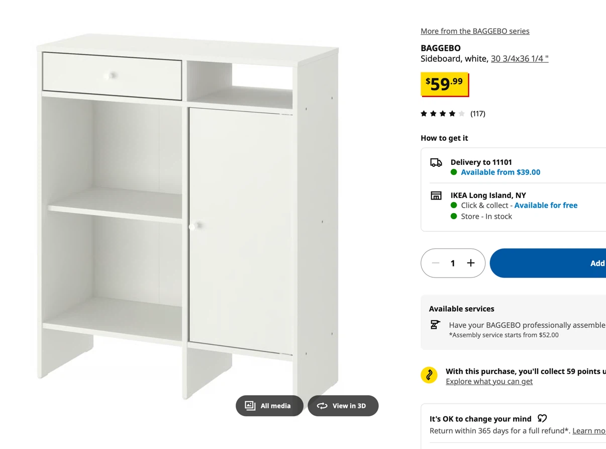IKEA BAGGEBO Sideboard