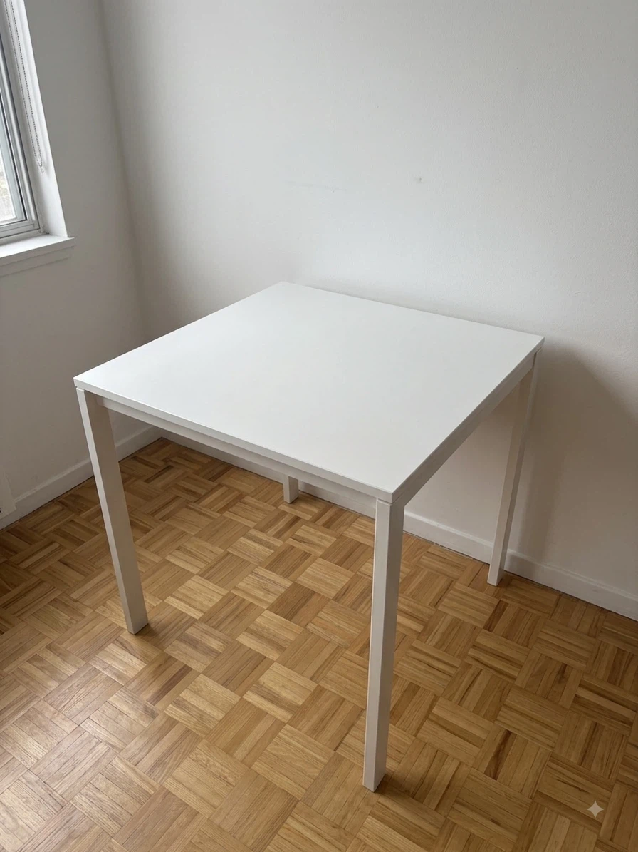 White Square Dining Table
