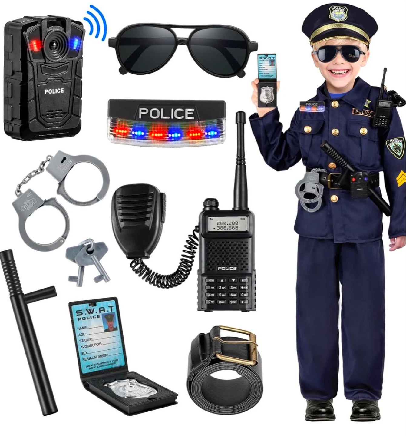 Skirfy Police Officer Costume for Kids