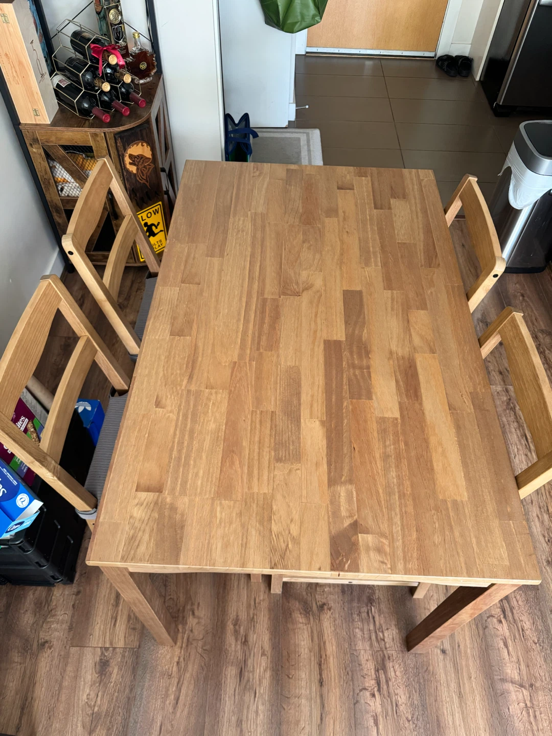 Wooden Dining Table and Chairs