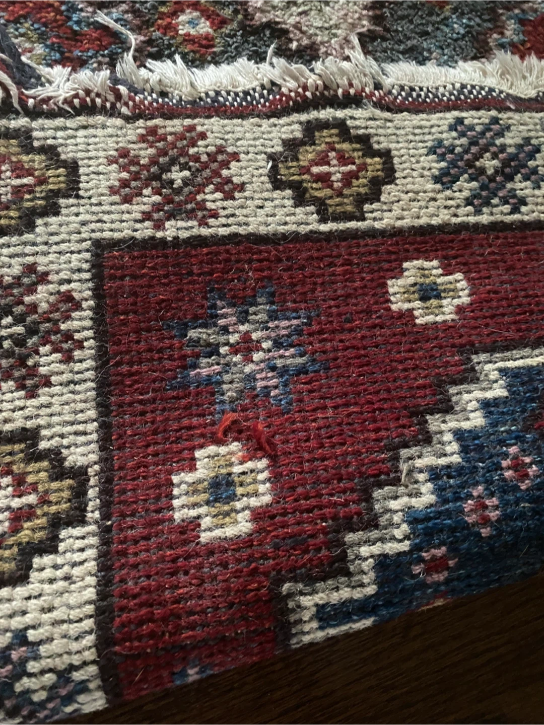 Oriental Red All Wool Hand Knotted Runner Rug - photo 5