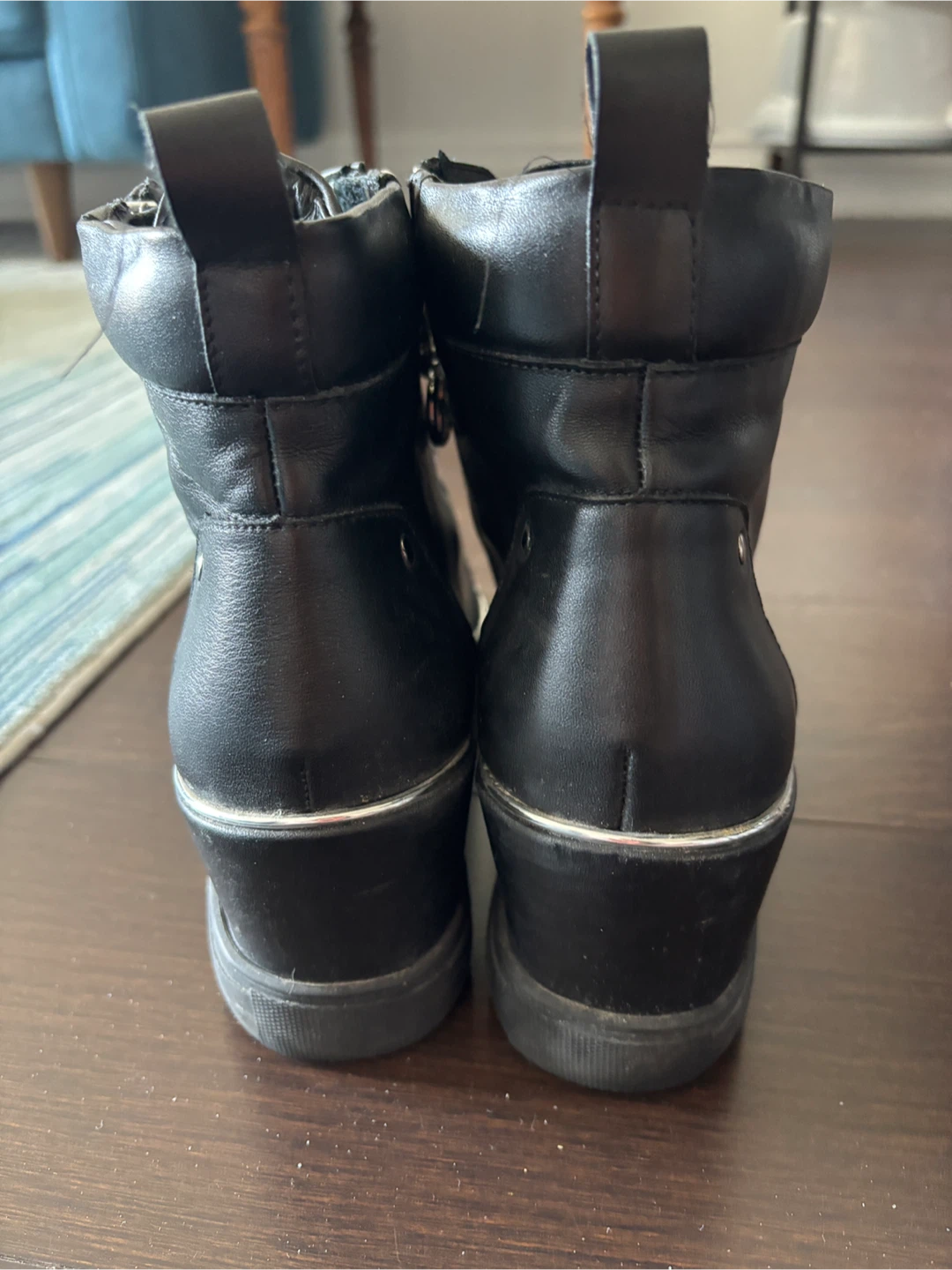 Black Wedge Fashion Sneakers - Wishbone Brand - photo 3