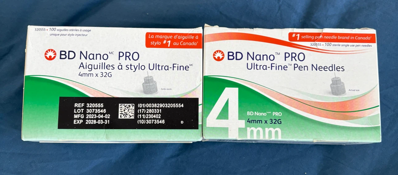 BD Nano PRO Ultra-Fine Pen Needles 4mm x 32G - 100 Count