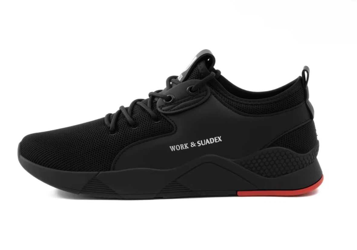 SUADEX Black Steel Toe Safety Shoes