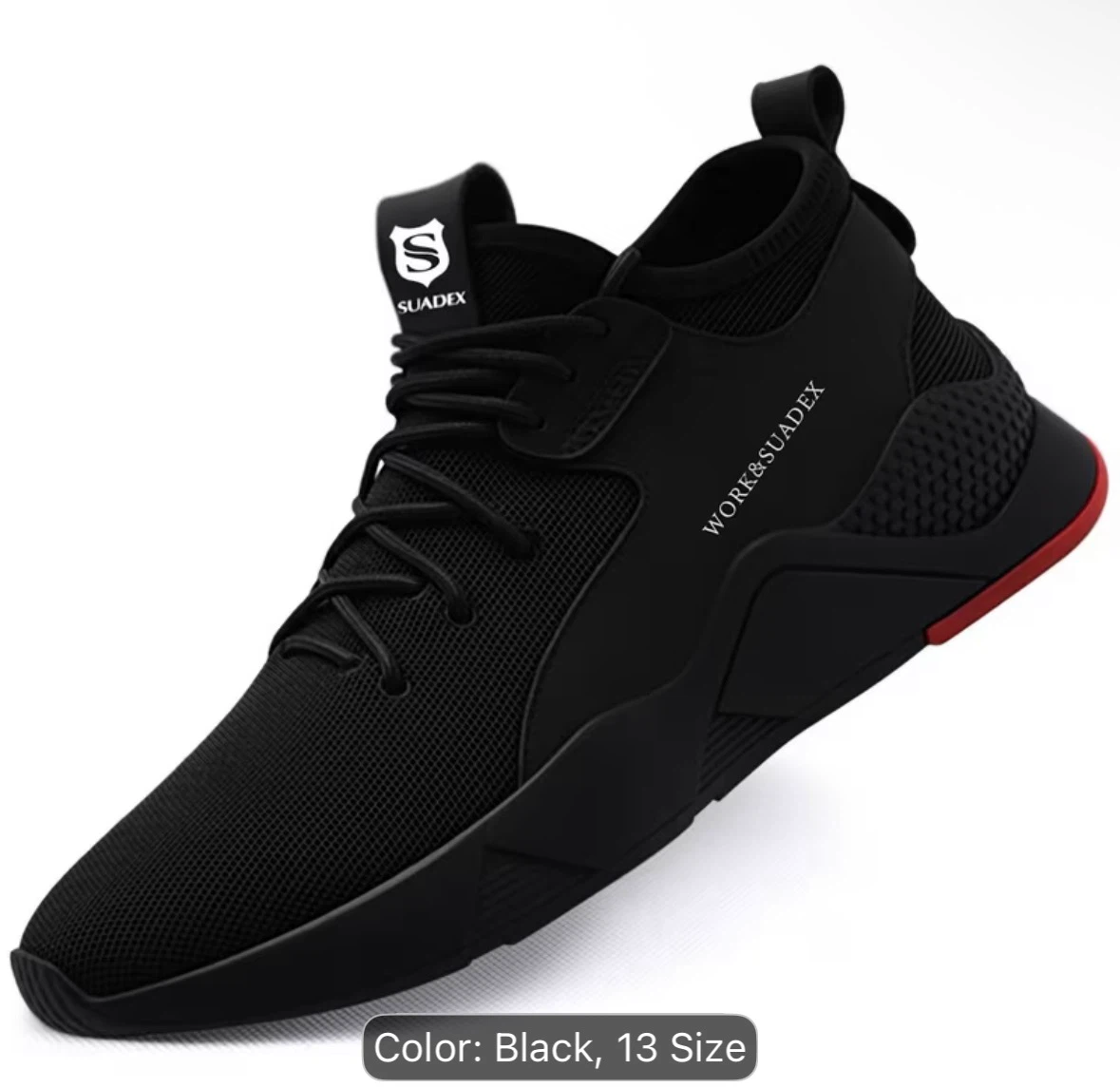 SUADEX Black Steel Toe Safety Shoes - photo 2