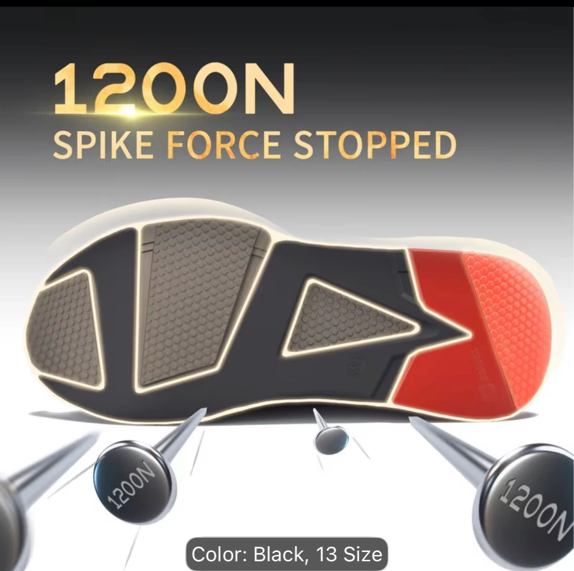 SUADEX Black Steel Toe Safety Shoes - photo 3