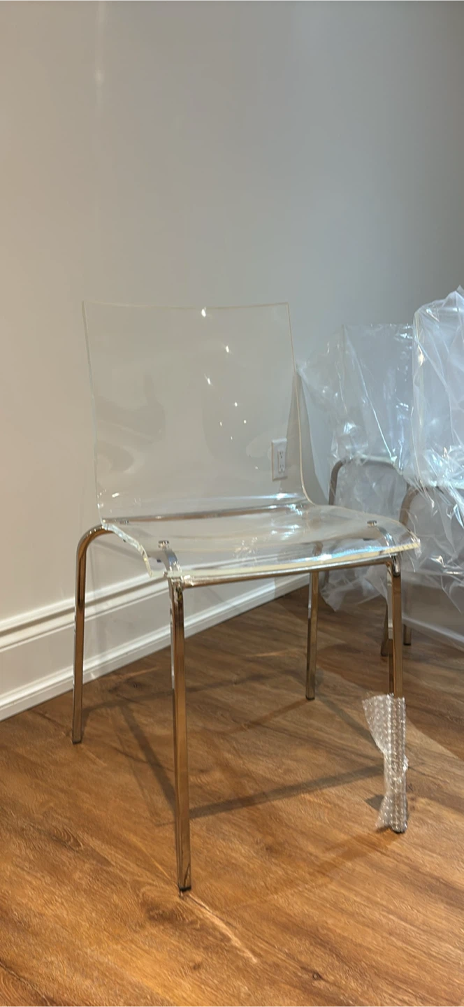 NEW Clear Acrylic Dining Chairs (Set of 2)
