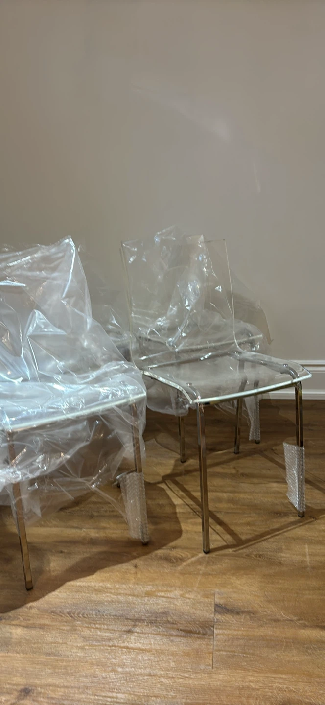 NEW Clear Acrylic Dining Chairs (Set of 2) - photo 2