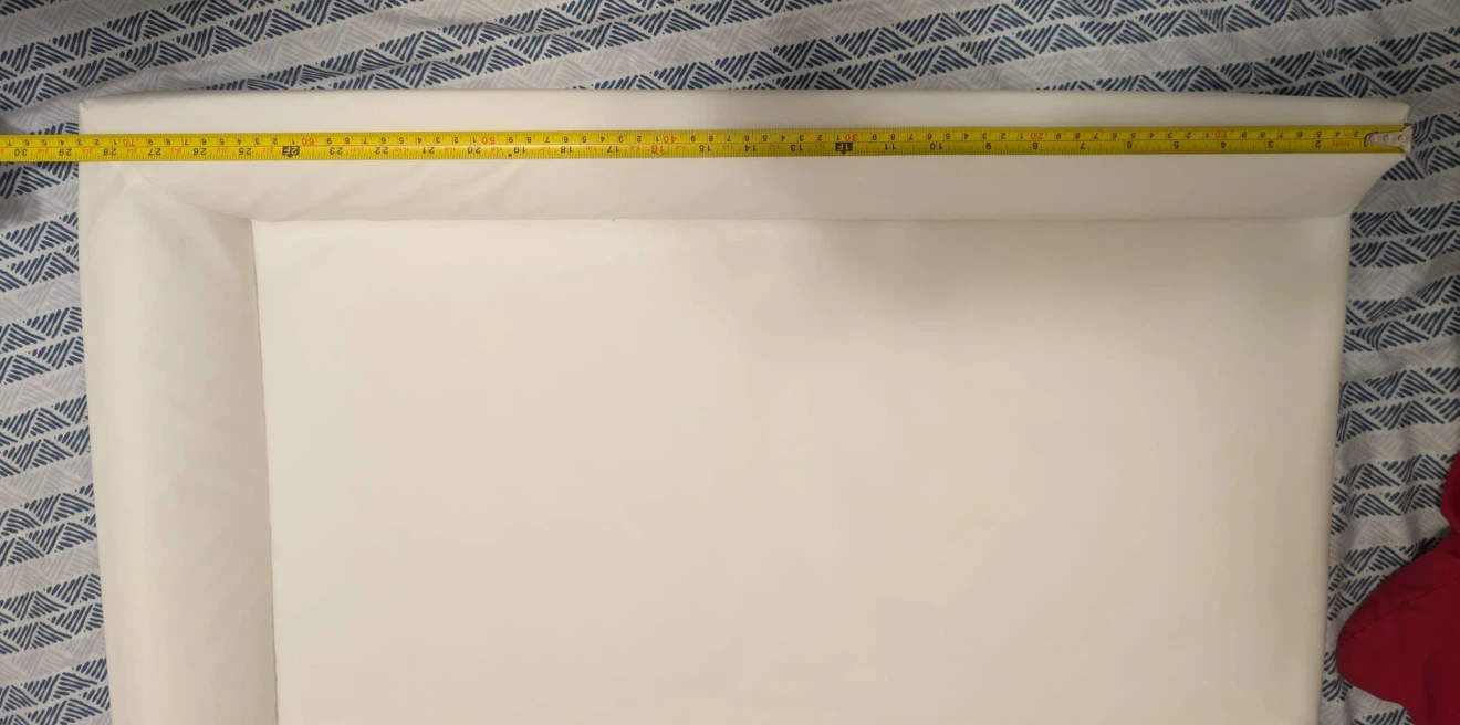White Changing Pad with Raised Sides - photo 4