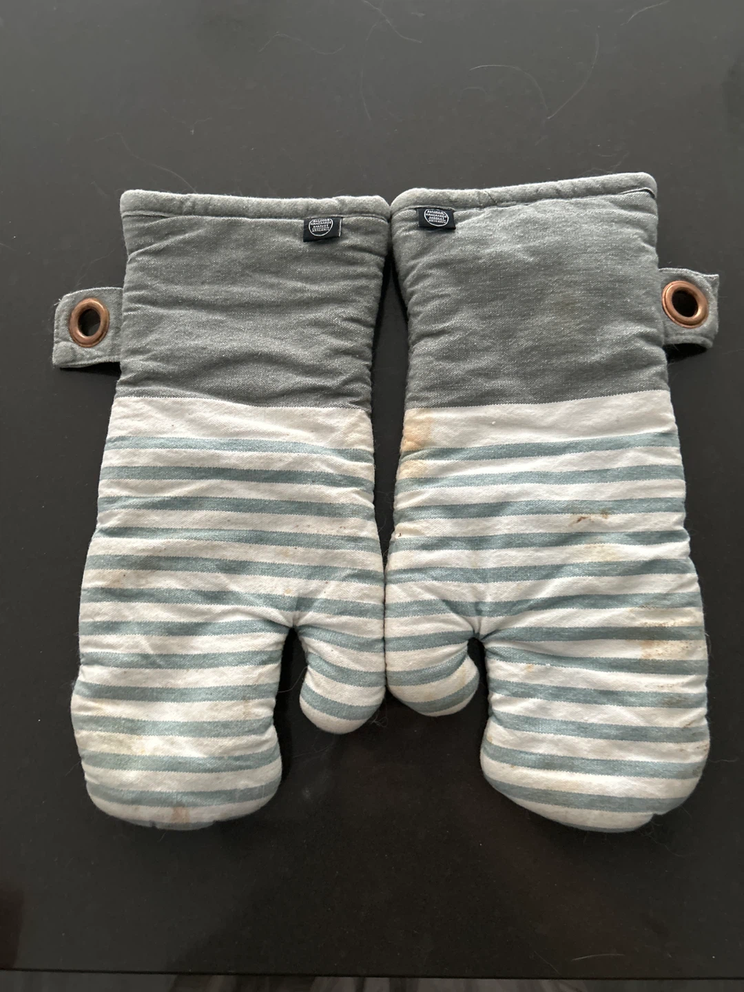Striped Oven Mitts