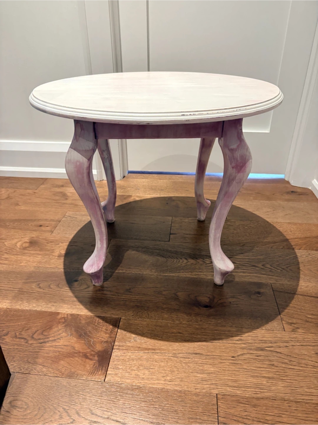 Round Accent Side Table with Ornate Legs