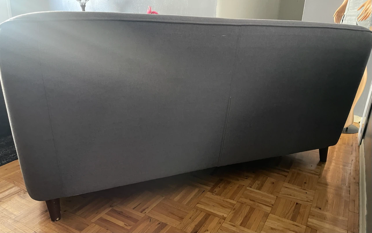 Grey Loveseat Sofa with Cushions - photo 2