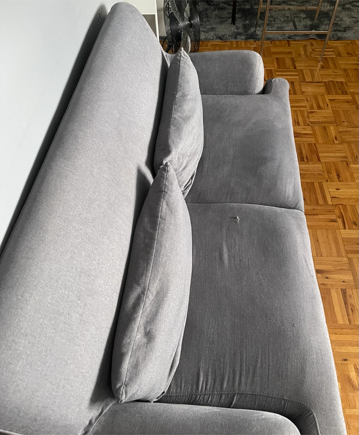 Grey Loveseat Sofa with Cushions - photo 5