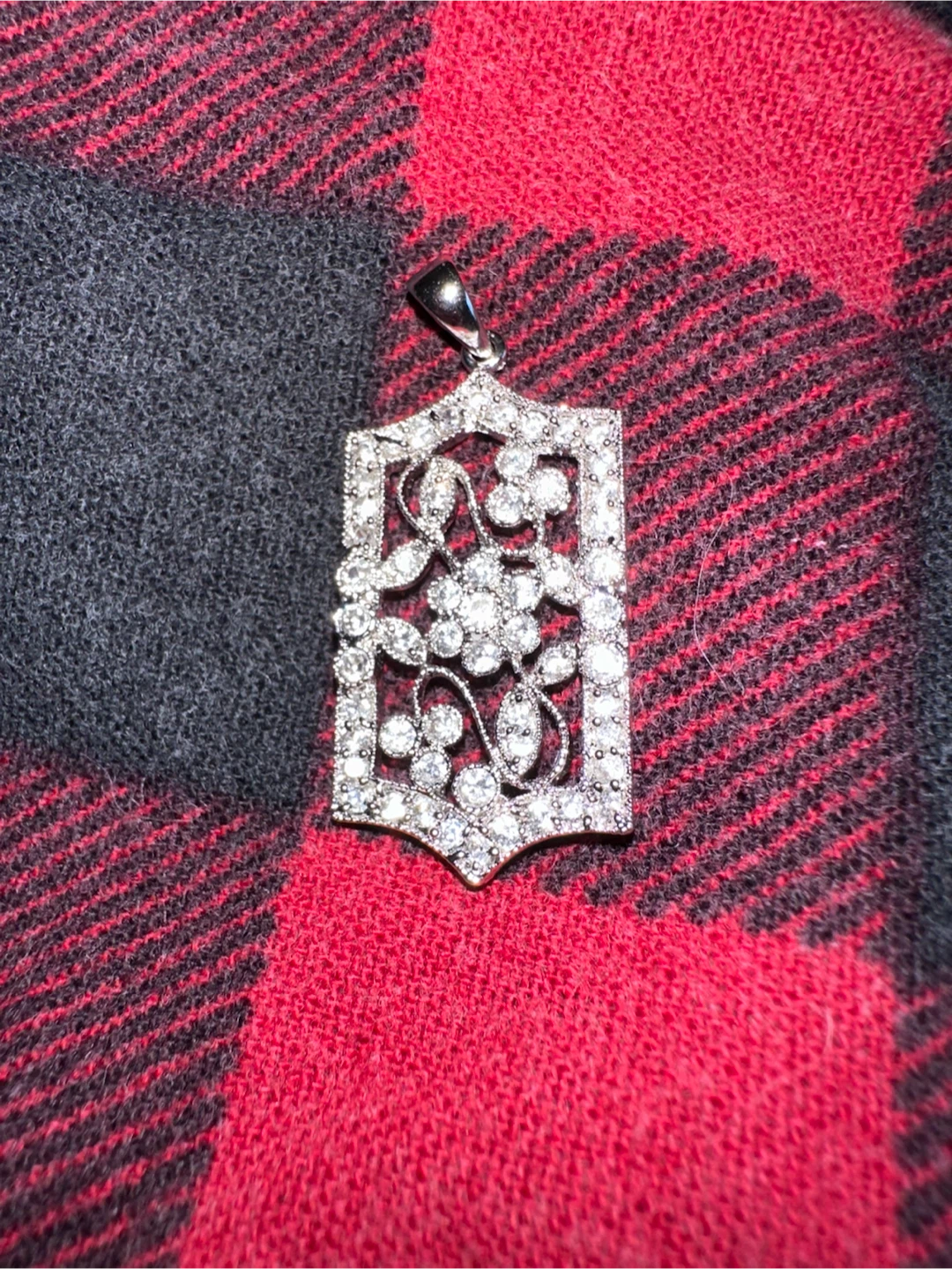 Sterling Silver Rhodium Pendant