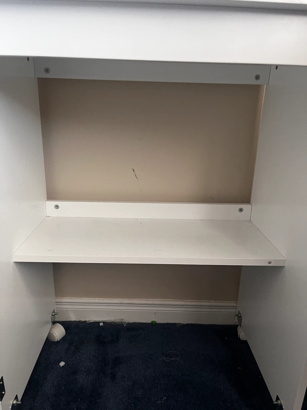 white sewing table with storage - photo 2