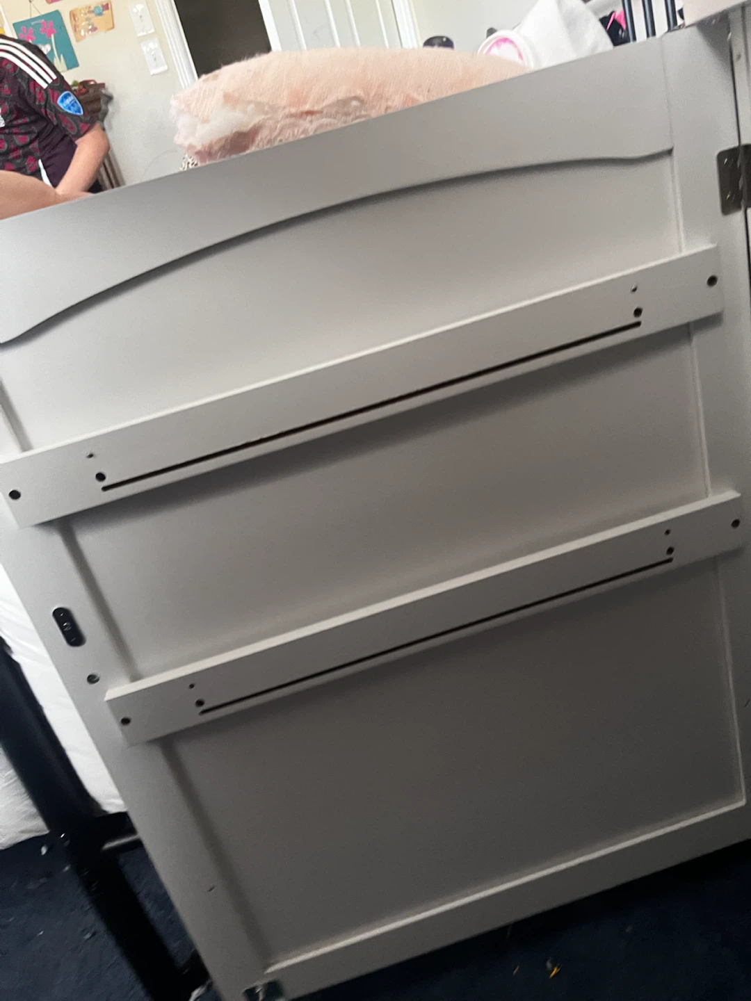 white sewing table with storage - photo 3