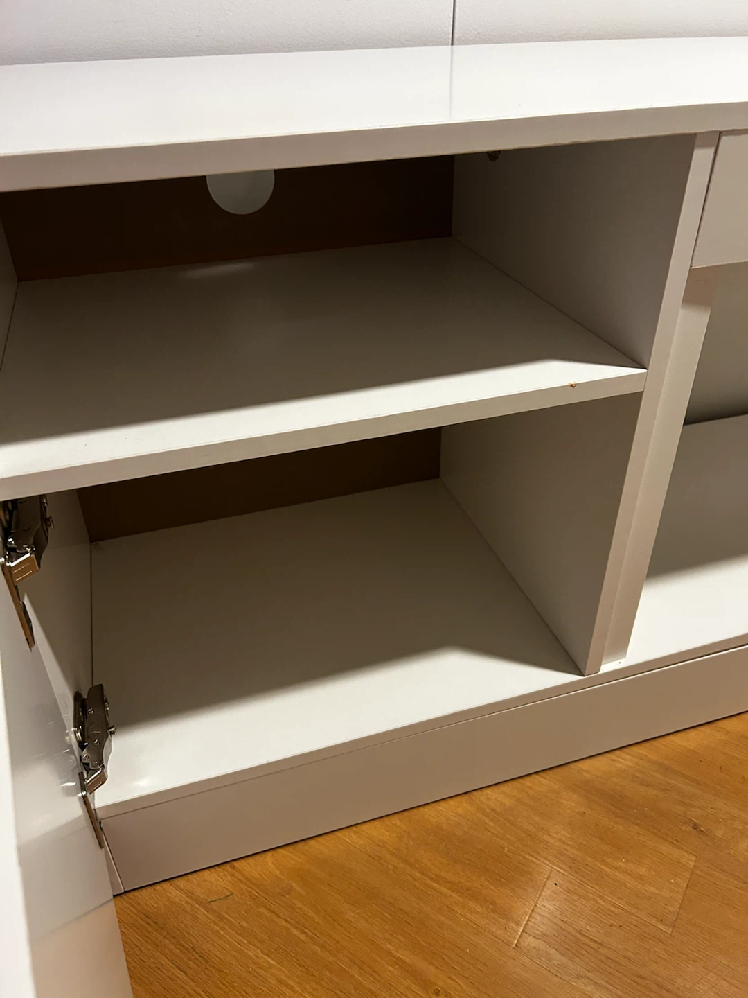 White TV stand with Storage - photo 3
