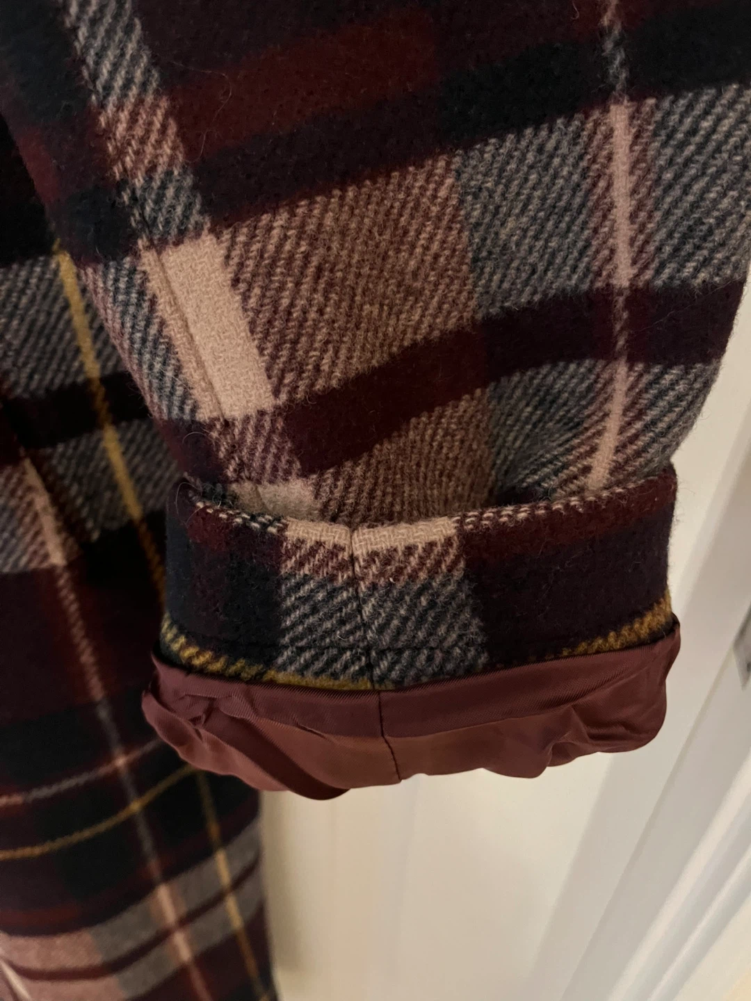 Babaton Plaid Wool & Cashmere Coat - Size M - photo 5