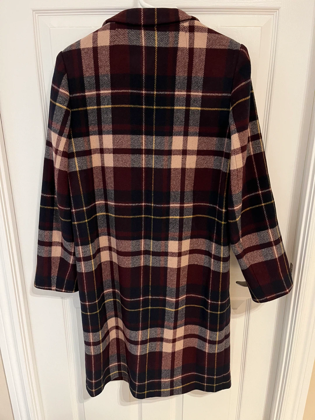 Babaton Plaid Wool & Cashmere Coat - Size M - photo 3