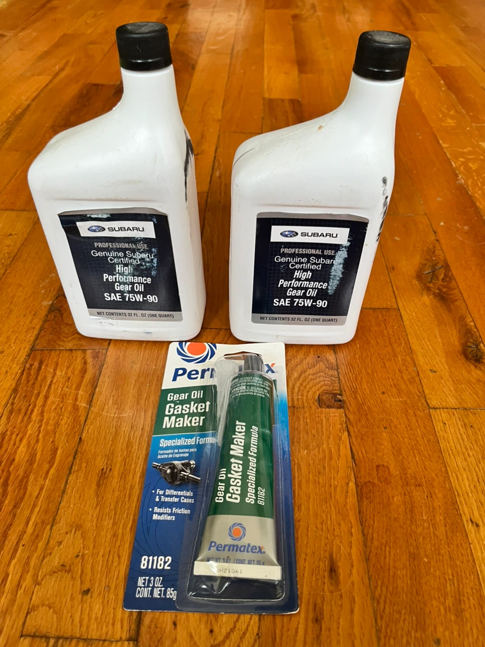 Subaru Genuine High Performance Gear Oil & Permatex Gasket Maker