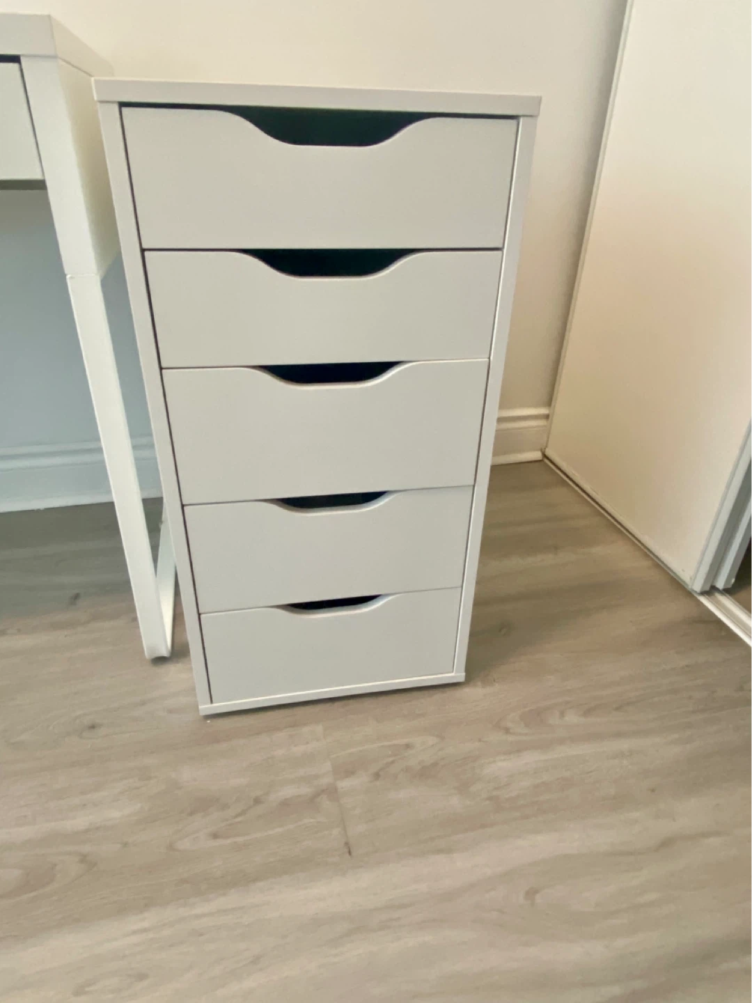 White 5-Drawer Alex Unit