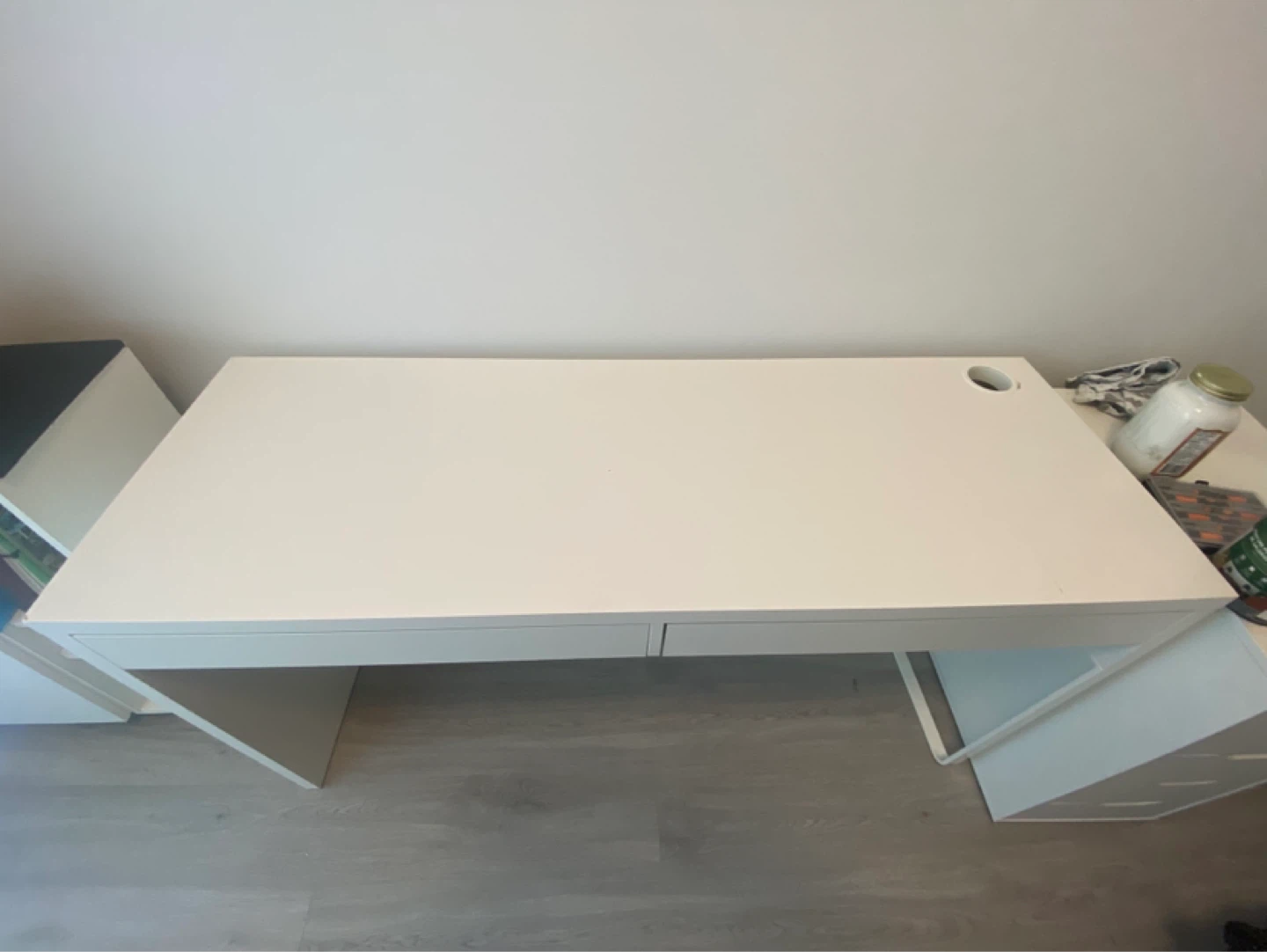 White IKEA Desk with Drawers - photo 2
