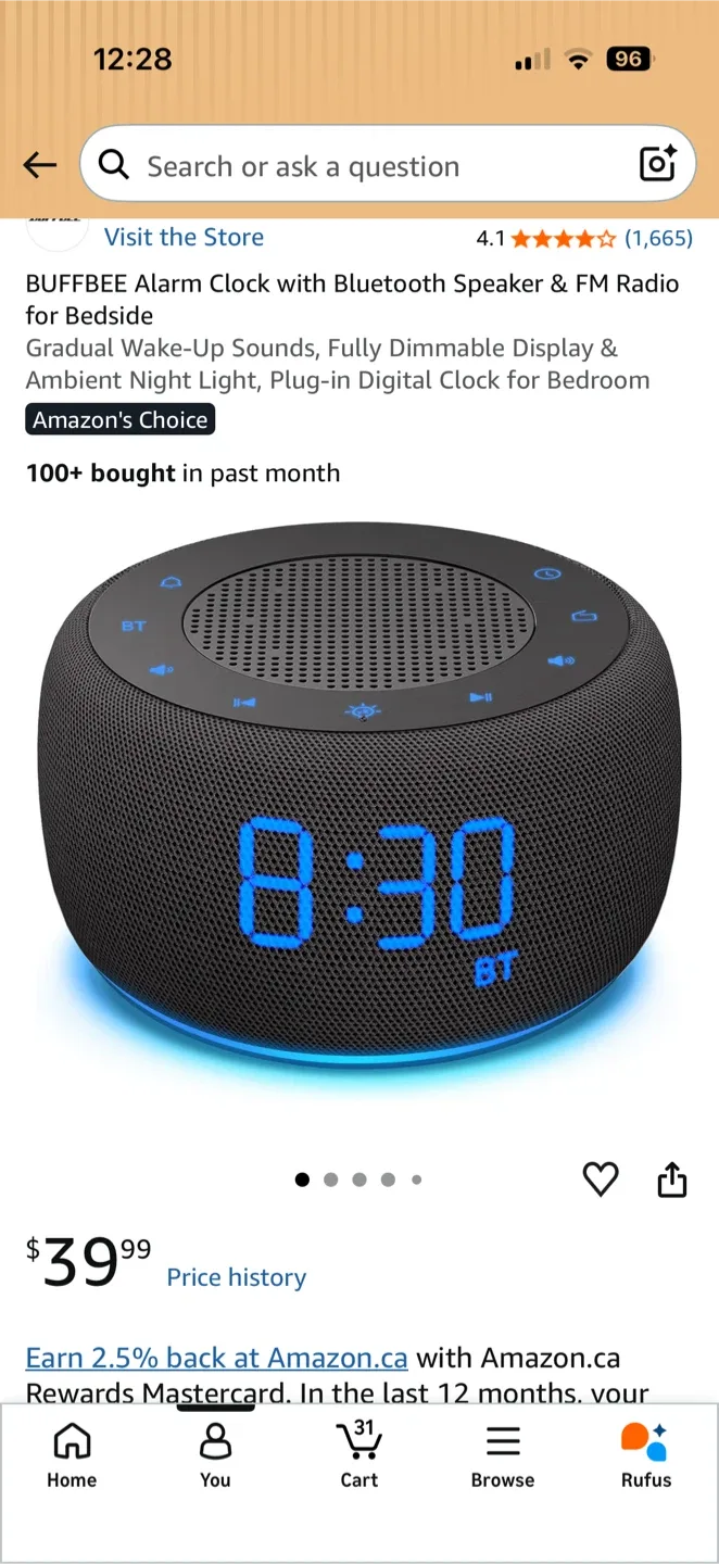 BUFFBEE Alarm Clock with Bluetooth Speaker & FM Radio - photo 2
