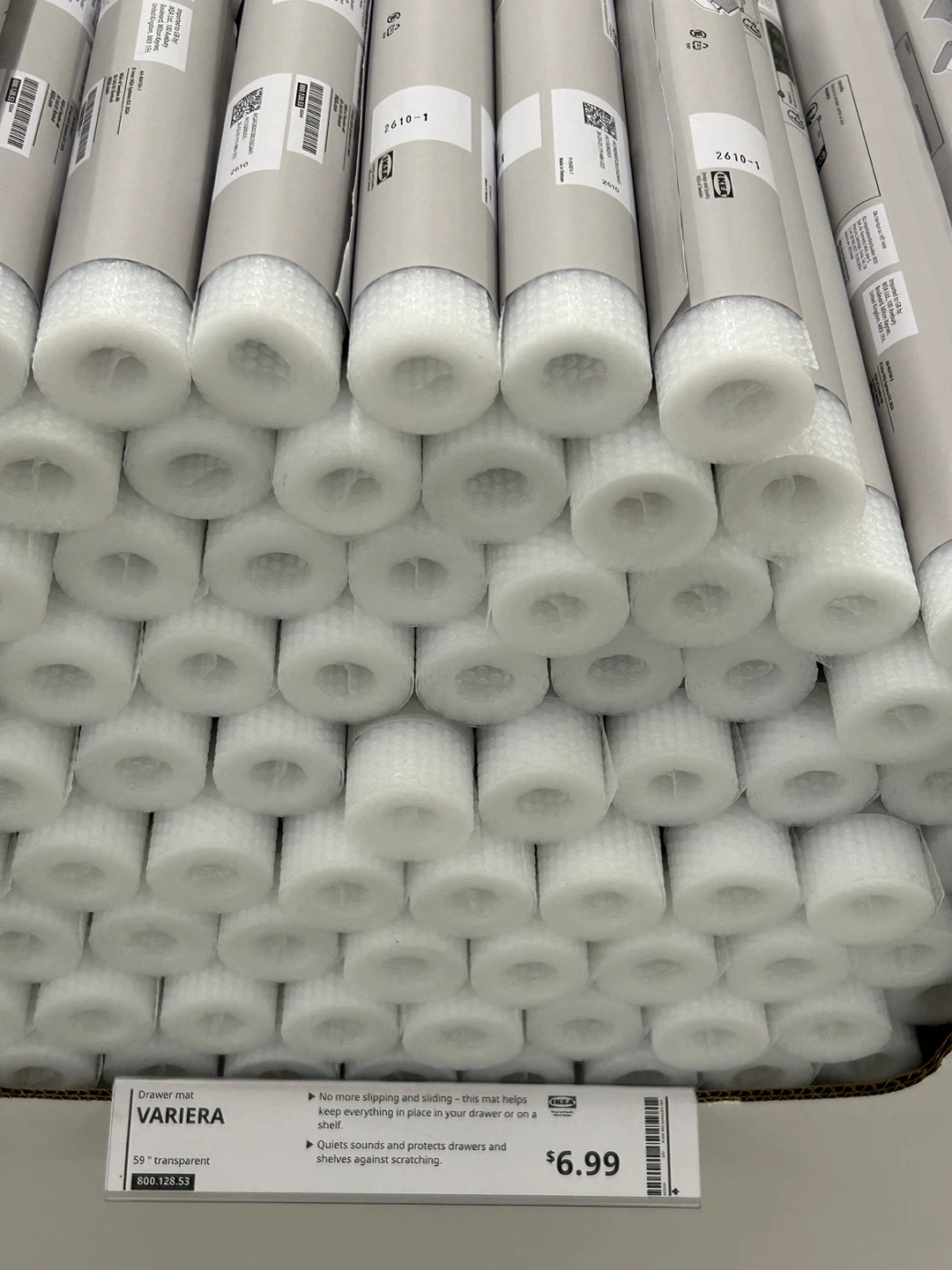 20 hangers and IKEA Variera Drawer Liner Mat 150.4 x 50.4 cm