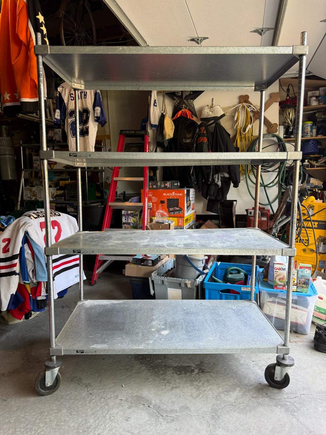 Galvanized Steel Utility Shelf Cart