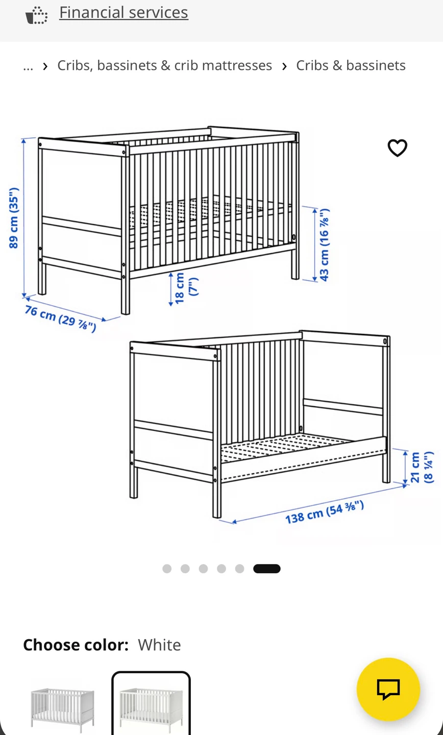 IKEA SUNDVIK Crib - White - photo 4