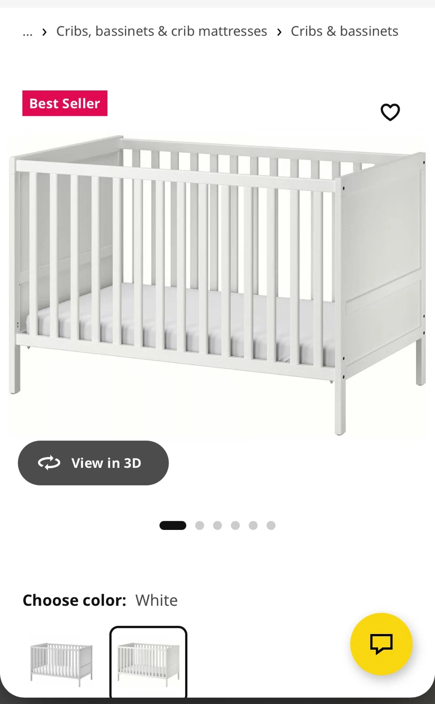 IKEA SUNDVIK Crib - White - photo 5