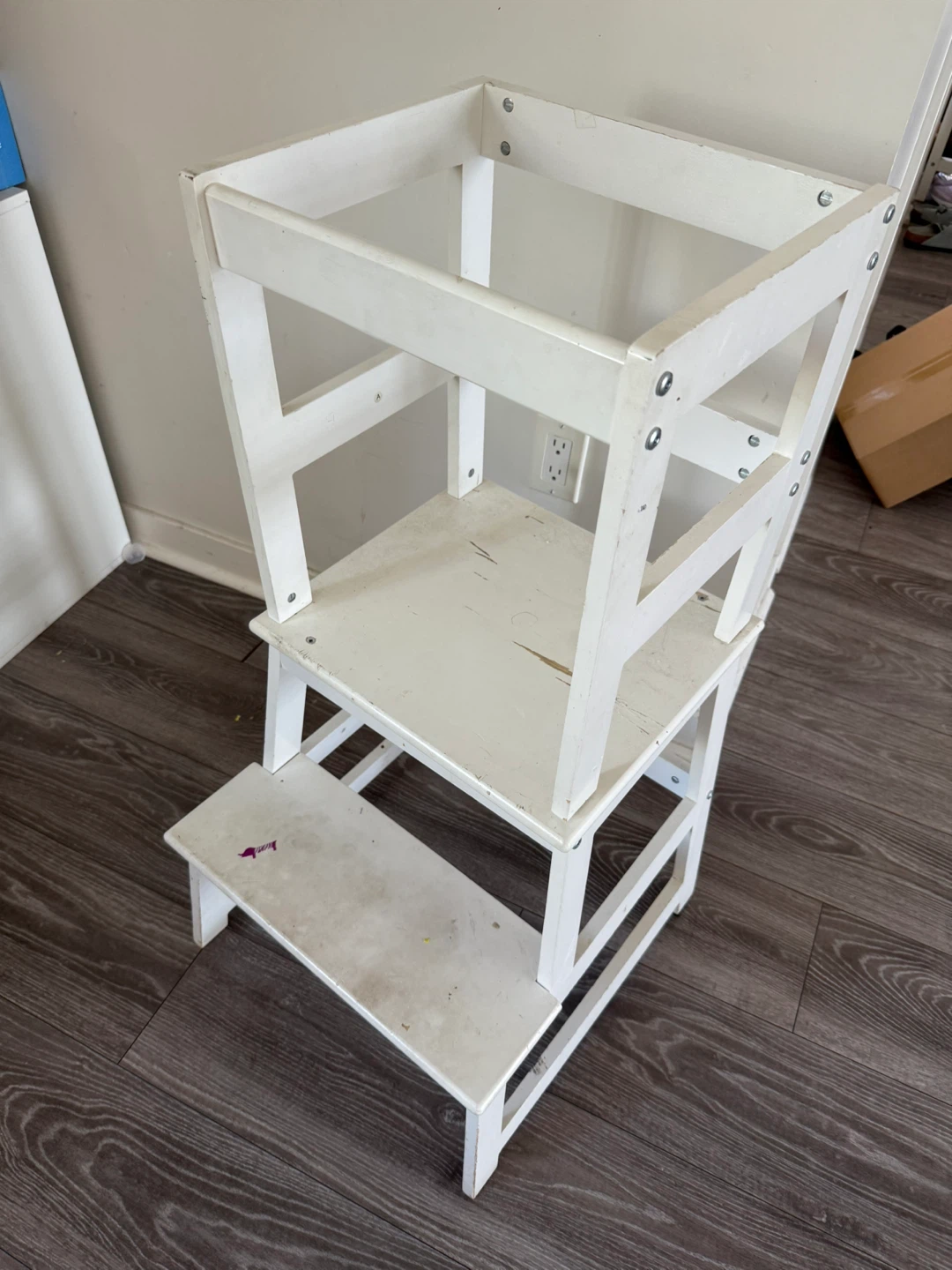 White Learning Tower / Kitchen Step Stool