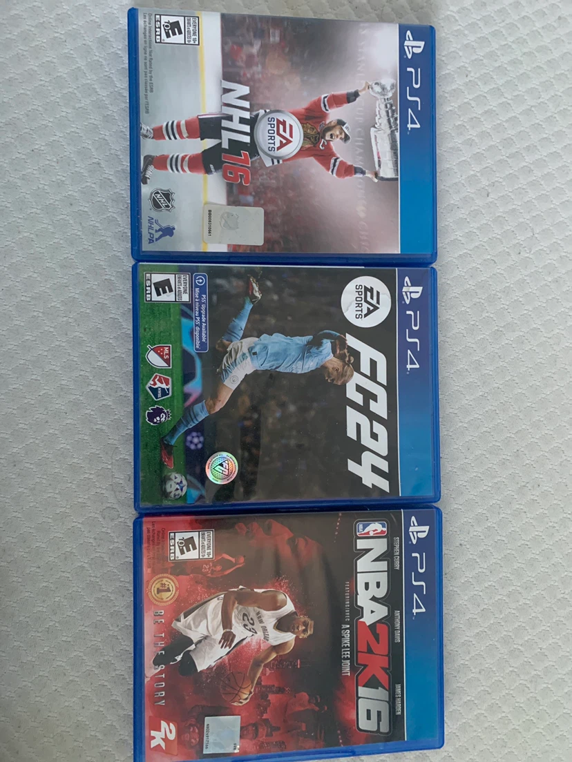 EA Sports PS4 Video Games: NHL 16, FC 24, NBA 2K16