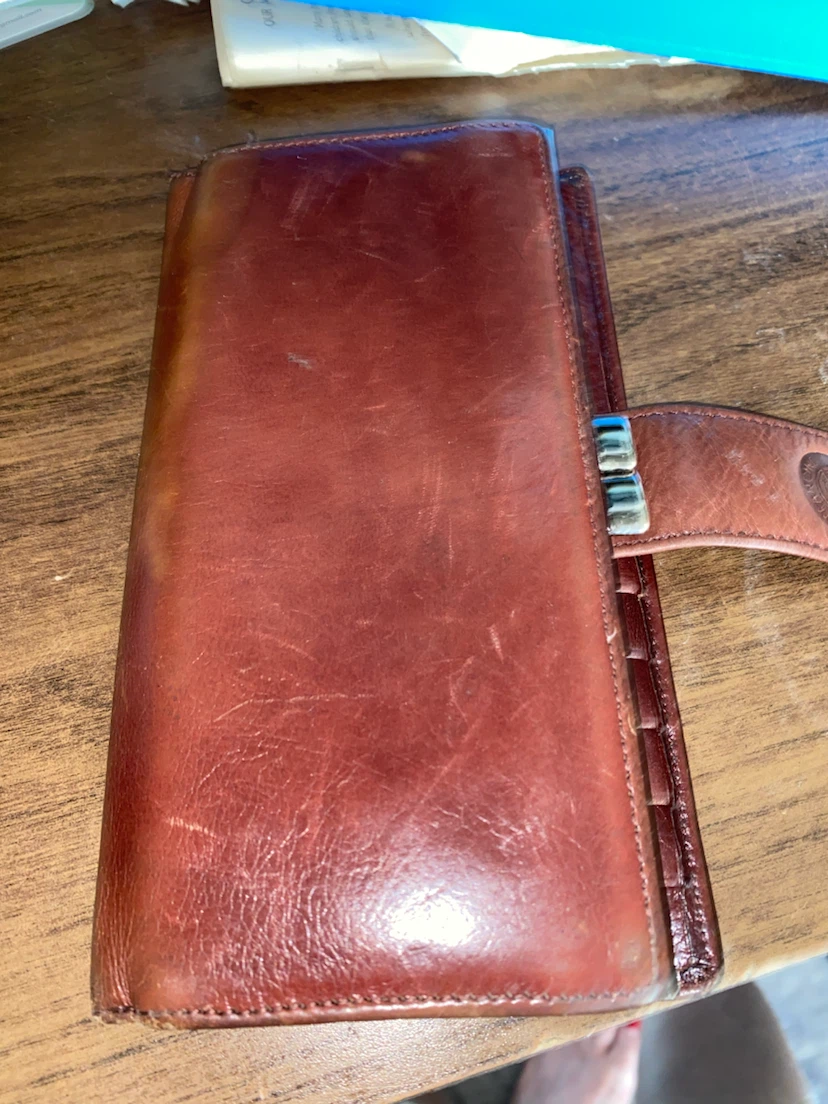 Mancini Brown Leather Clutch Wallet
