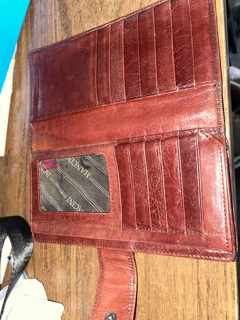 Mancini Brown Leather Clutch Wallet - photo 5