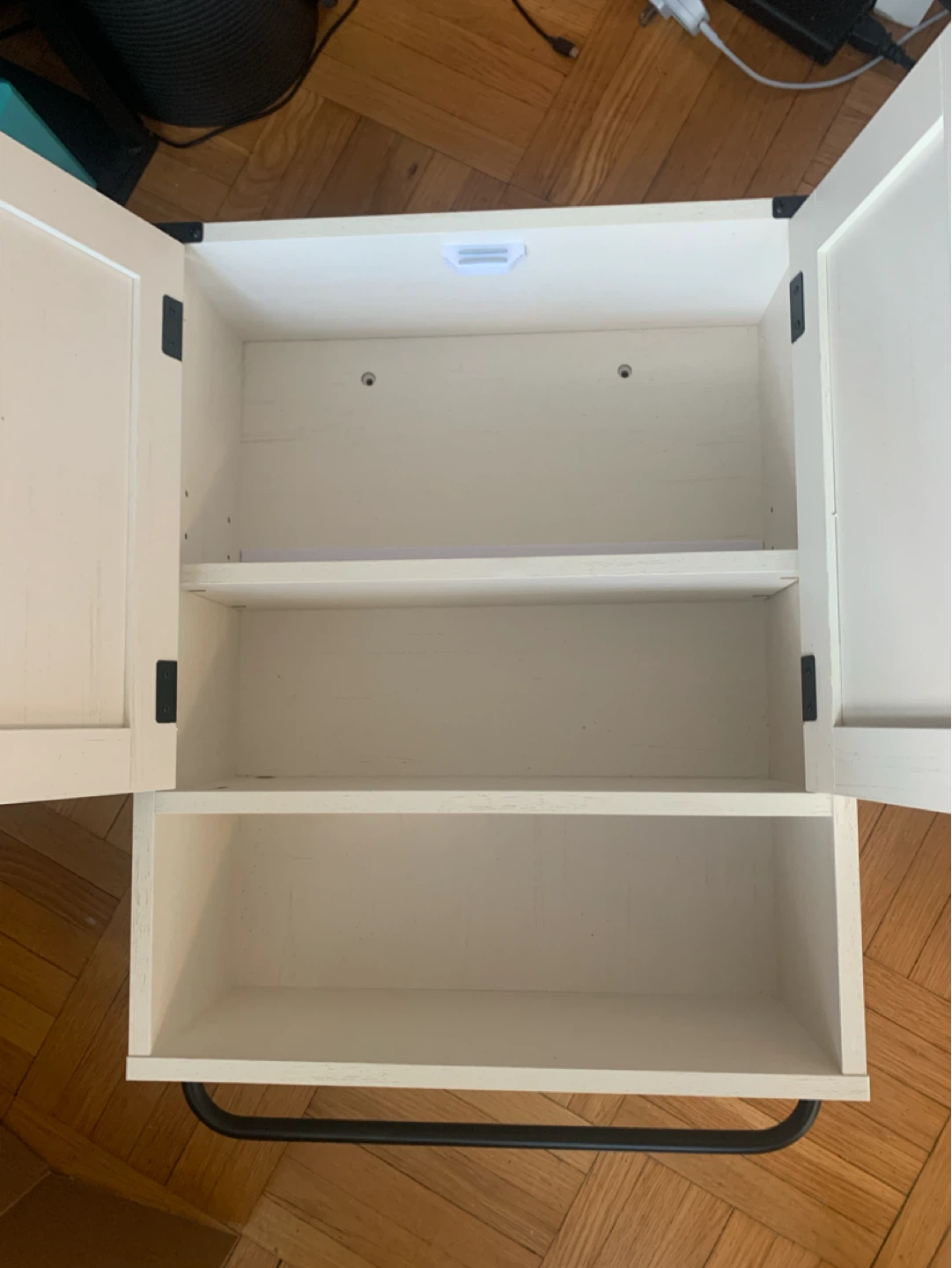 White Wall Storage Cabinet with Shelf - photo 3
