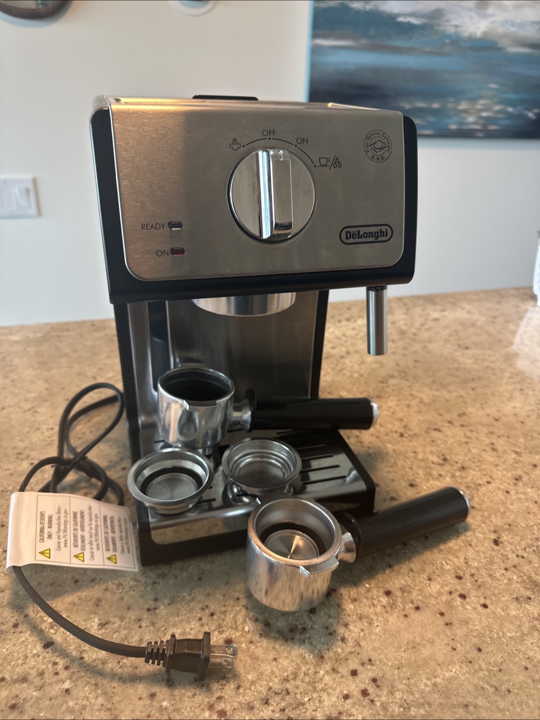 DeLonghi espresso and cappuccino machine